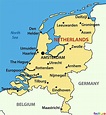 Pays-bas carte de la ville - Carte des villes des pays-bas (Europe de l ...
