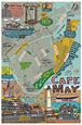 Map of Cape May New Jersey Cape May Beach town NJ Beaches | Etsy