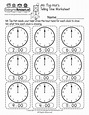 free printable telling time worksheet for kindergarten - vocabulary set ...