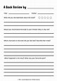Book Review Template for Kids - FREE - Shining Brains