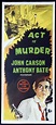 ACT OF MURDER Original Daybill Movie Poster Edgar Wallace Film Noir ...