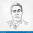 Leonid Ilyich Brezhnev Era Un Famoso Boceto Vectorial Ruso Soviético ...