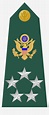 Us Army O11 Shoulderboard - Five Star General Rank Insignia, HD Png ...
