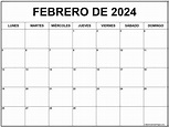 febrero de 2024 calendario gratis | Calendario febrero