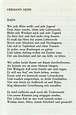 Stufen (steps) by Hermann Hesse. … | Zitate aus gedichten ...
