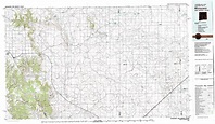 Mosquero topographical map 1:100,000, New Mexico, USA
