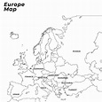 16 Best Black And White Printable Europe Map for Free at Printablee.com