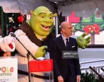 Shrek and Jeffrey Katzenberg attend the DreamWorks DreamPlace launch ...