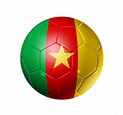 Balón de futbol con bandera de camerun | Foto Premium
