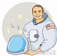 Space Clipart - neil_armstrong_astronaunt - Classroom Clipart