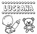 Dibujo del nombre Luciana para colorear, pintar e imprimir