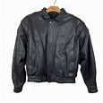 Robert Comstock Vintage Robert Comstock Black Leather Bomber Jacket ...
