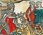 Pepin the Short being crowned King of the Franks by St. Boniface in ...