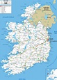 Large detailed road map of Ireland with all cities and airports ...
