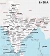 India cities map - India map with cities (Southern Asia - Asia)