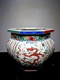 Par de la dinastía Ming Wanli Guan Ware estilo azul y blanco Doucai ...