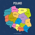 Poland Map - File:Poland map simple with voivodeships.png - Wikimedia ... - Physical map of ...