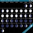 Calendario Lunar Julio de 2017 - Fases Lunares