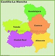 Castilla-La Mancha provinces map - Ontheworldmap.com