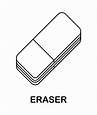 Premium Vector | Coloring page with eraser for kids