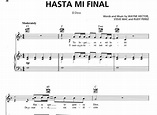 Il Divo-Hasta Mi Final Free Sheet Music PDF for Piano | Sheet music ...