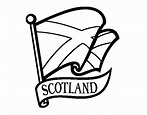 Dibujo de Bandera de Escocia para Colorear - Dibujos.net