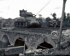 M4A1 of the 3rd Armored Division crossing the river Vire at Saint ...