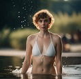 Sophia Lillis White Bikini in Lake by AIConfusion on DeviantArt