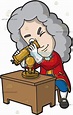 Isaac Newton Inventing A Reflecting Telescope | Isaac newton, Cartoon ...