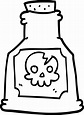 veneno de dibujos animados de dibujo lineal en una botella 12171528 ...