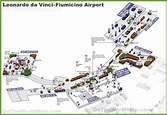 El aeropuerto de Fiumicino mapa - Leonardo da vinci fiumicino airport ...