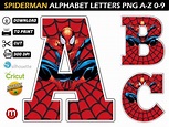 Spiderman Alphabet PNG Spiderman Birthday Banner Spiderman Letters Png ...