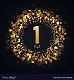 1 year anniversary isolated design element Vector Image