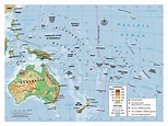 Mappa Geografica dell'Oceania: carta ad alta risoluzione ...