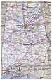 Large detailed roads and highways map of Alabama state with all cities ...