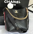 Bolsa Chanel Preta Com Alça Dourada Original Nova - R$ 3.398,90 em ...