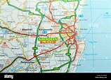Road Map of Aberdeen, Scotland Stock Photo - Alamy
