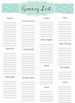 20+ Best Free Printable Grocery List Templates - World of Printables
