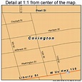 Covington Indiana Street Map 1815490