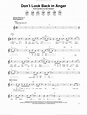 Don't Look Back In Anger sheet music for guitar solo (chords)