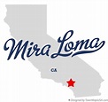 Map of Mira Loma, CA, California