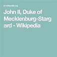 John II, Duke of Mecklenburg-Stargard - Wikipedia in 2020 | Duke, John ...