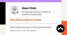 Aleen Stein - co-founder and co-owner at Criterion Collection | The Org