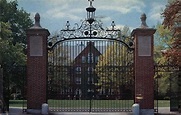 Main Entrance Gate at Abbot Academy Andover, MA Postcard