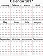 2017 Yearly Calendar Template in Portrait Format - printable calendar ...