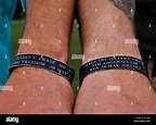Marines display bracelets honoring the memory of Sgt. Julian C. Chase ...