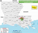 East Baton Rouge Parish Map, Louisiana