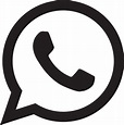 Logo Whatsapp Blanco y Negro PNG transparente - StickPNG