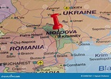 Moldova Kishinev Map Europe Stock Image - Image of education, crisis ...