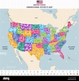 United States congressional districts map. High detailed vector ...